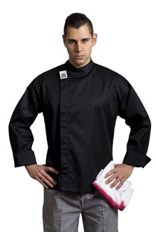CR - Modern Black Long Sleeve Chef Jacket